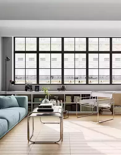 Modern minimalist living room 3D model 2
