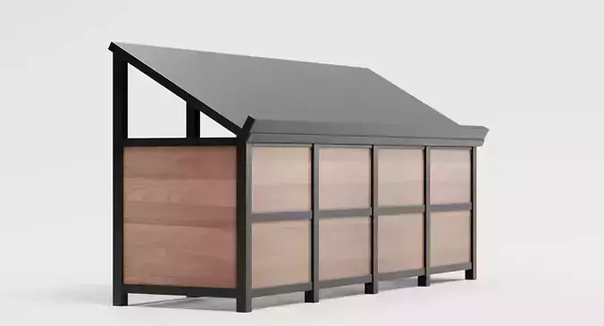 Food Stand - Angled Produce Display 3D model