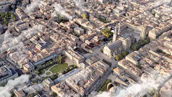 Bordeaux City in France 3D model