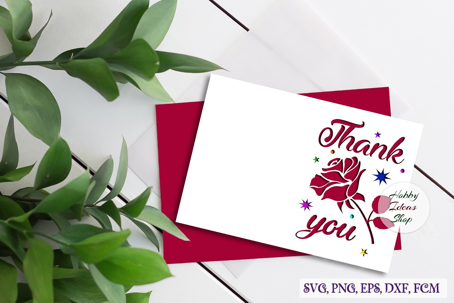 Thank You Cards SVG, 4 Cards Templates svg/dxf/fcm 2