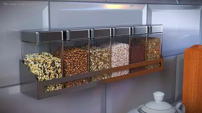 Kitchen Seasoning Jar Rack 3D model 3