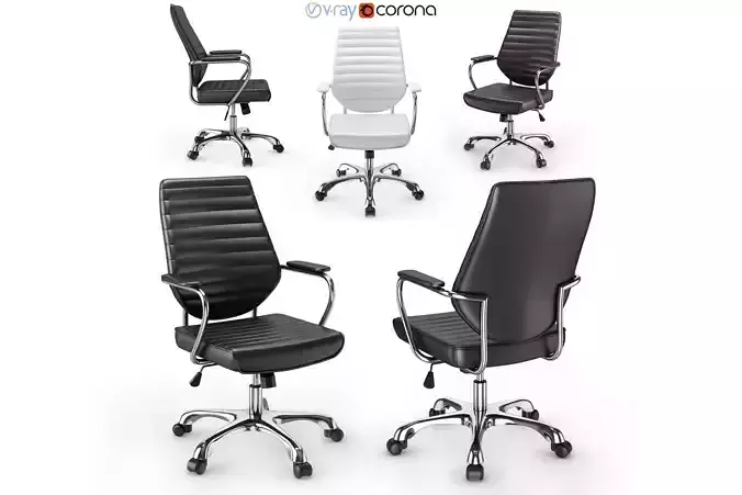 Office chair Coaster High Back 3D model
