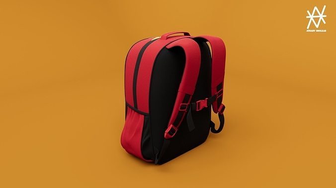Disney Kids School Bag Cars Edition 3D model 3