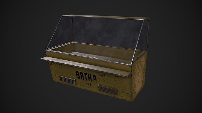 Refrigerator USSR Low-poly 3D model 3