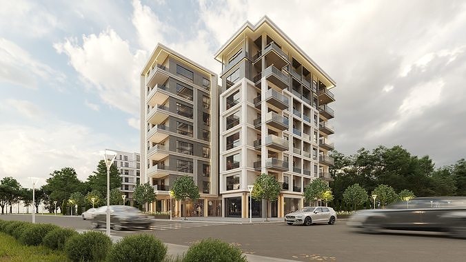 Apartment Design 3 Exterior 3D model 3D model 3