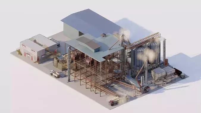 Industrial Factory-Factory building 3D model