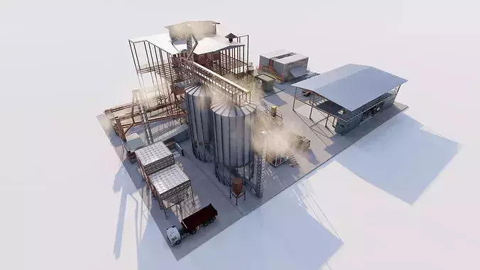 Industrial Factory-Factory building 3D model 3