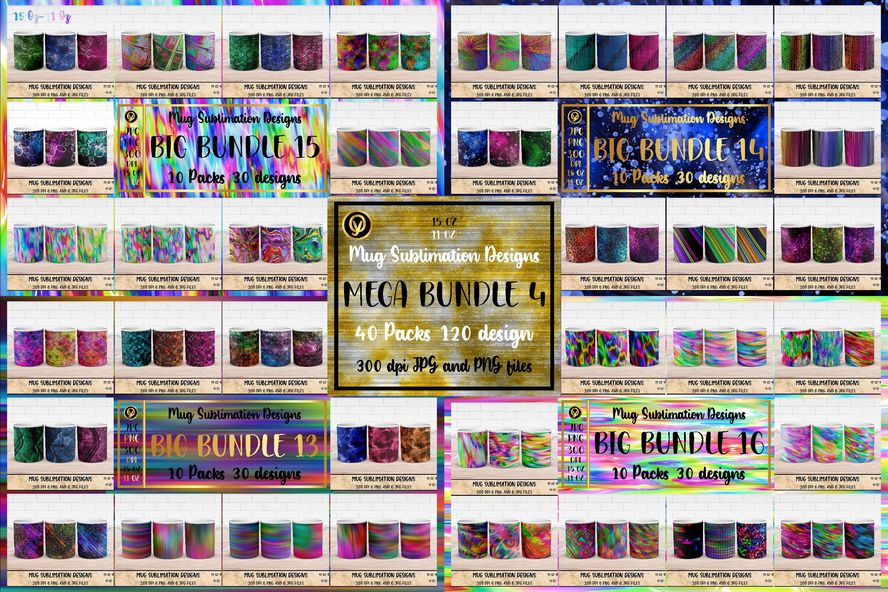 Mug Sublimation Mega Mega Bundle 1.Abstract Mugs Sublimation 3