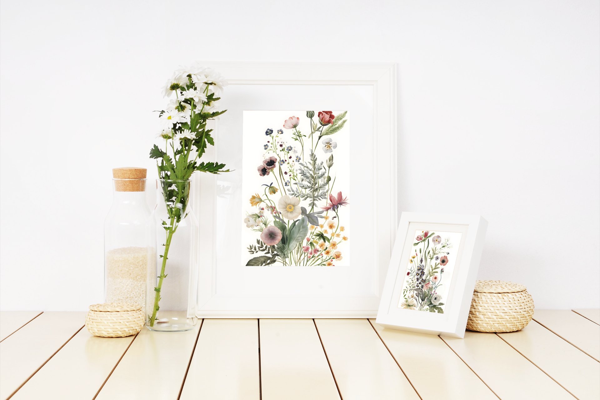 Wildflower Art Set of 10 Prints, Wildflower Wall Art Bundle 3