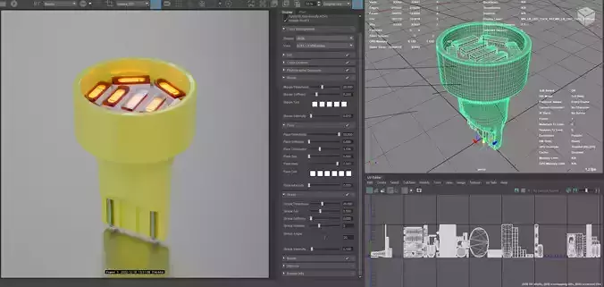Photorealistic automotive lightbulb collection - item 017 3D model