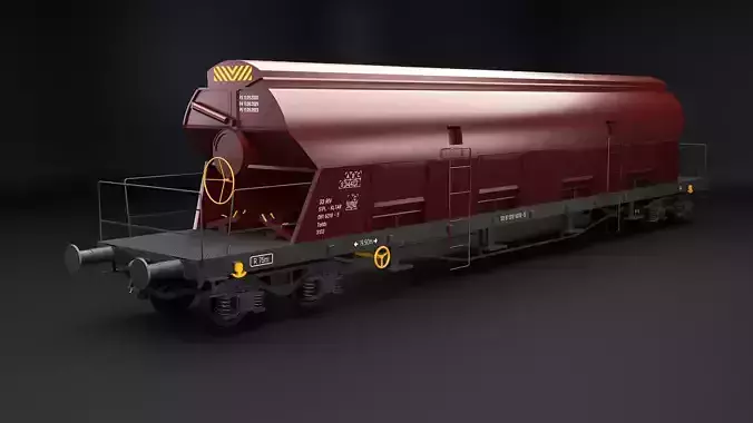 Tadds Bulk Cargo Railcar Low-poly 3D model