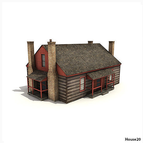 Building Pack 01 Low-poly 3D model 2