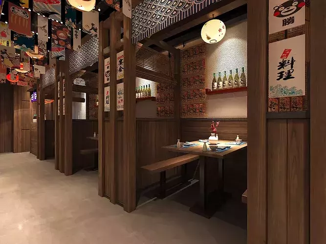 Japanese Restaurant - Izakaya 3D model 2