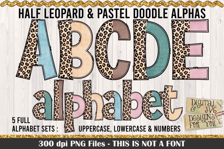 Alphabet Bundle - 10 Sets / Doodle Alphabet / Christmas 2