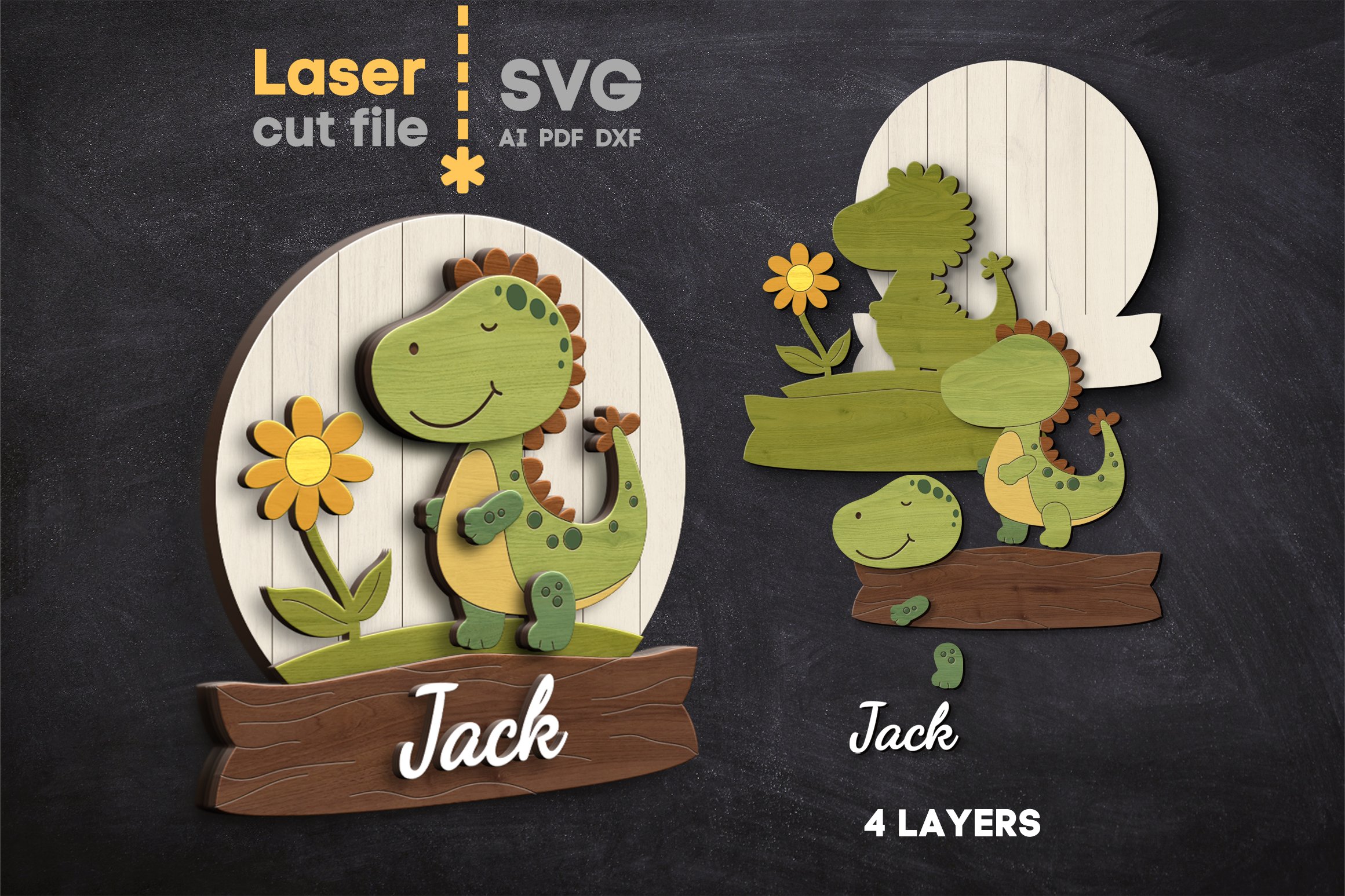 Baby Name Sign Bundle SVG laser cut file for Glowforge 2