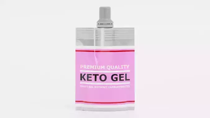 Keto Gel - Product Concept Packaging Low-poly 3D model