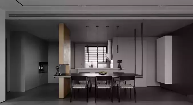 Apartment interior scenes 3D model