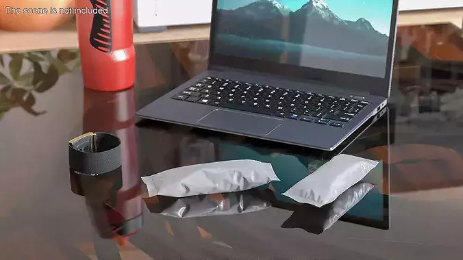 Foil Stick Pack Pouch 3D model 3