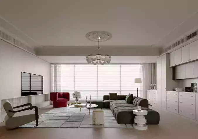Apartment interior scenes 3D model