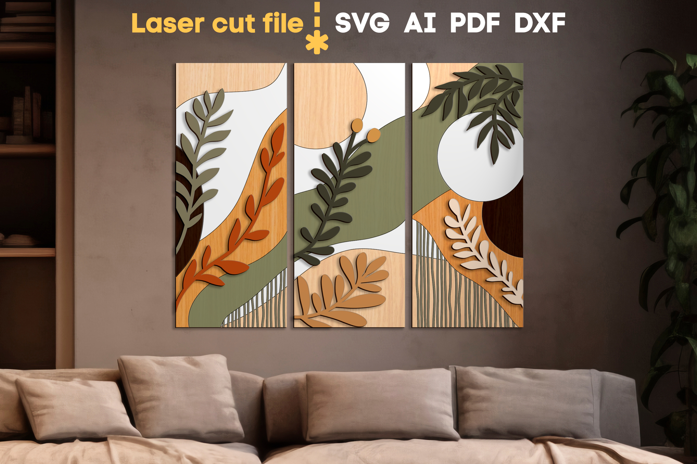 Modular Paintings Bundle SVG laser cut files for Glowforge