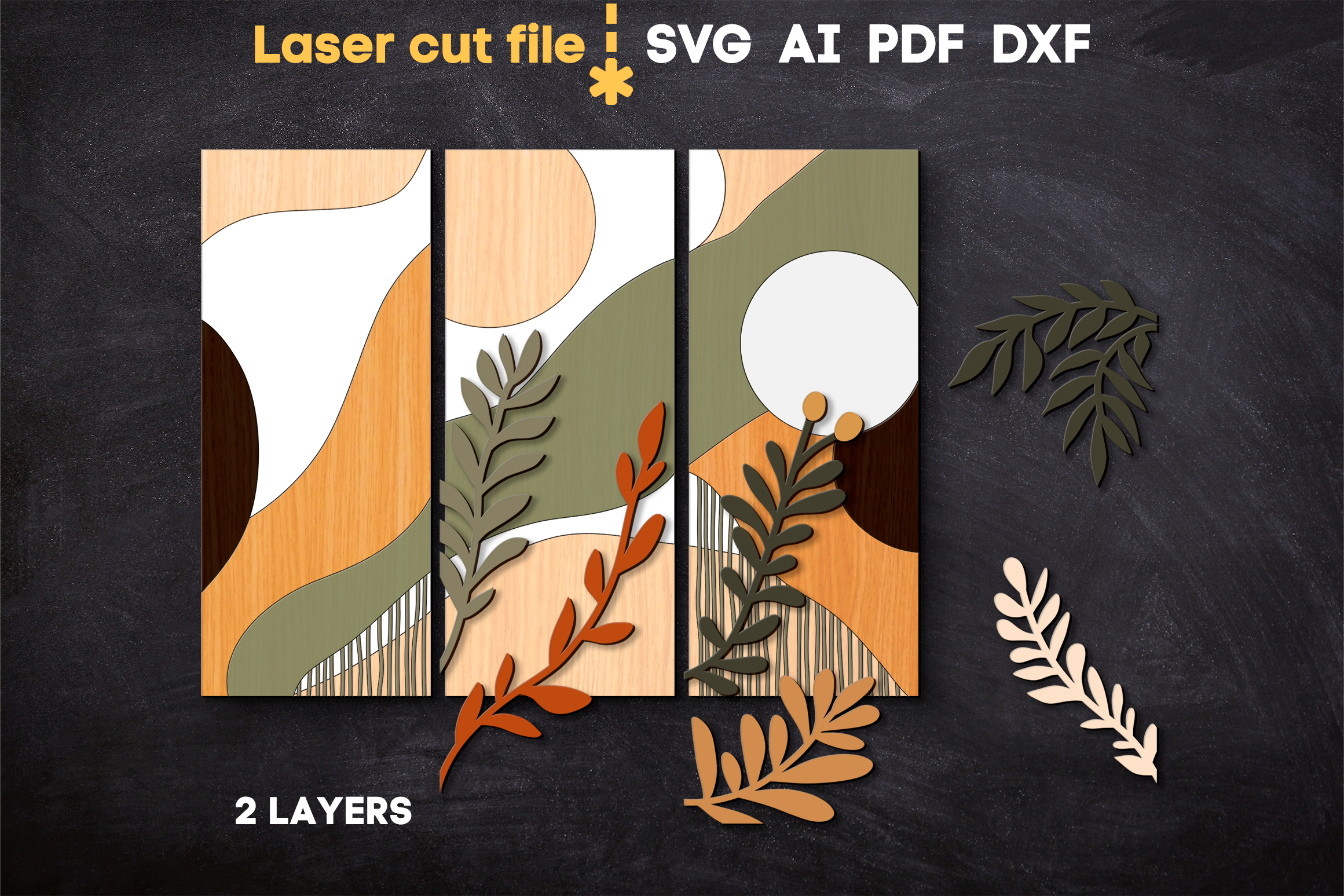 Modular Paintings Bundle SVG laser cut files for Glowforge 2