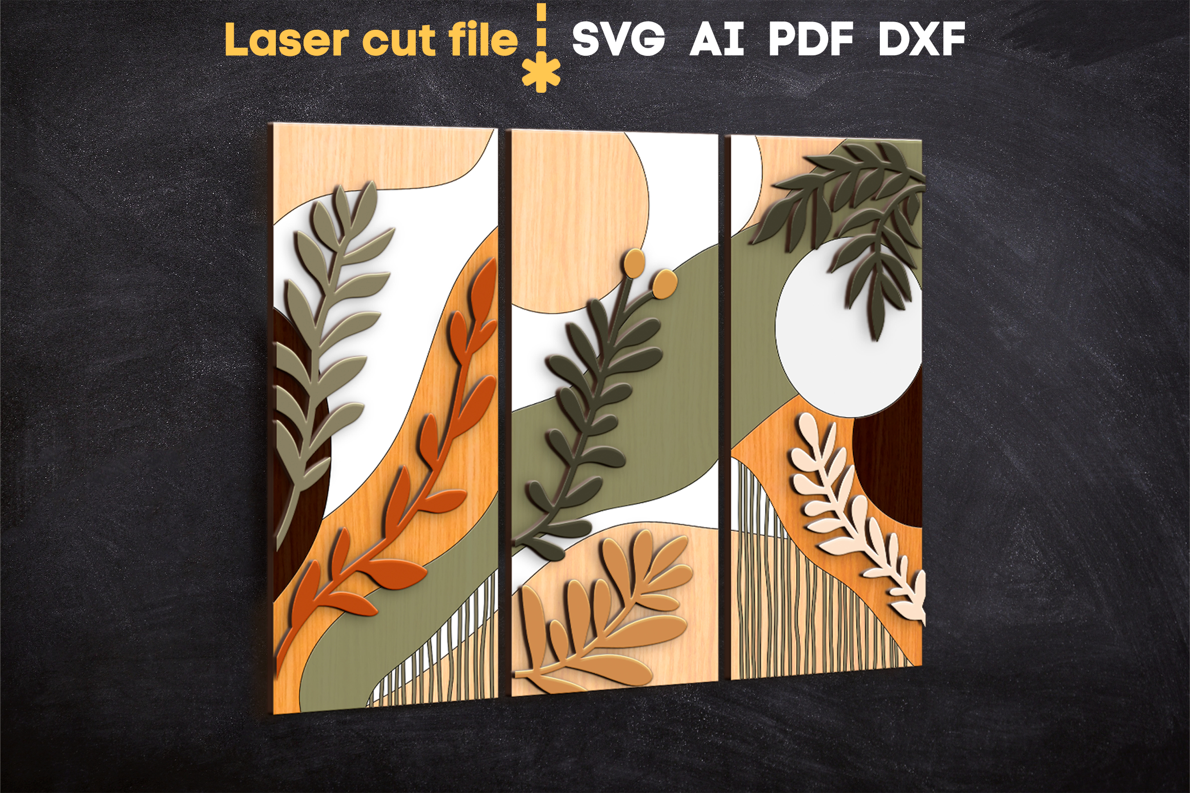 Modular Paintings Bundle SVG laser cut files for Glowforge 3