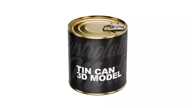 Tin Can Low-poly 3D model