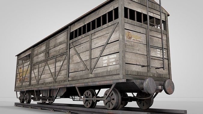 Wild West Farming Wagon 3D model 3