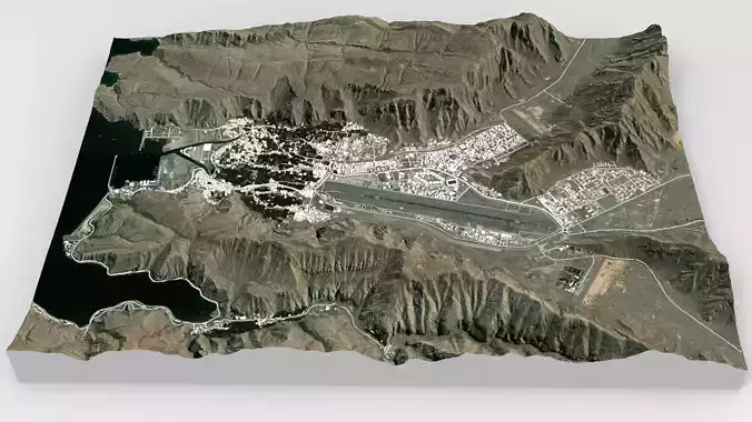 Cityscape Qadah  Musandam Oman 3D model