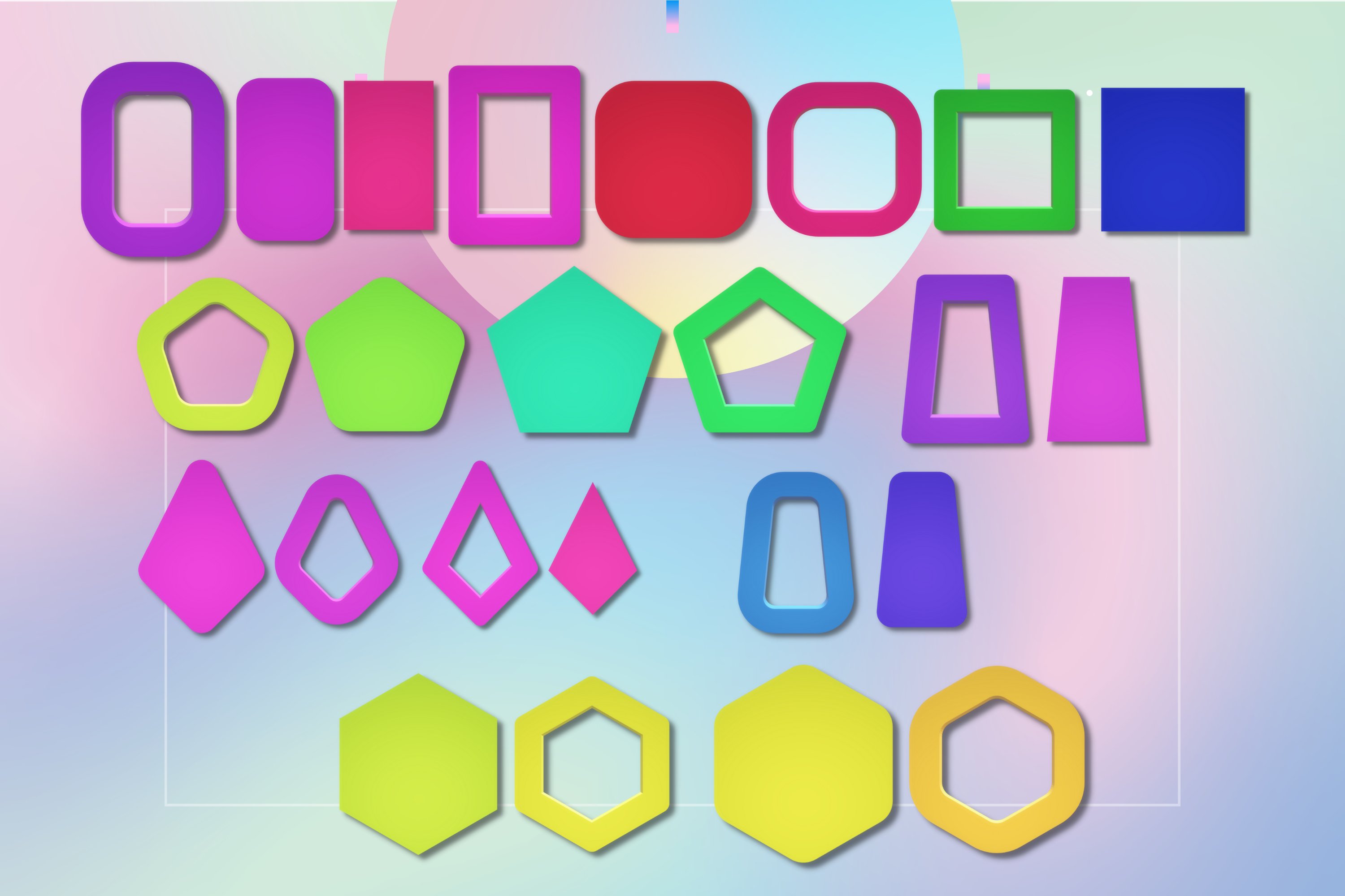 21 Designs Basic Shapes Stud Micro Clay Cutter - Cookie Cutt 2