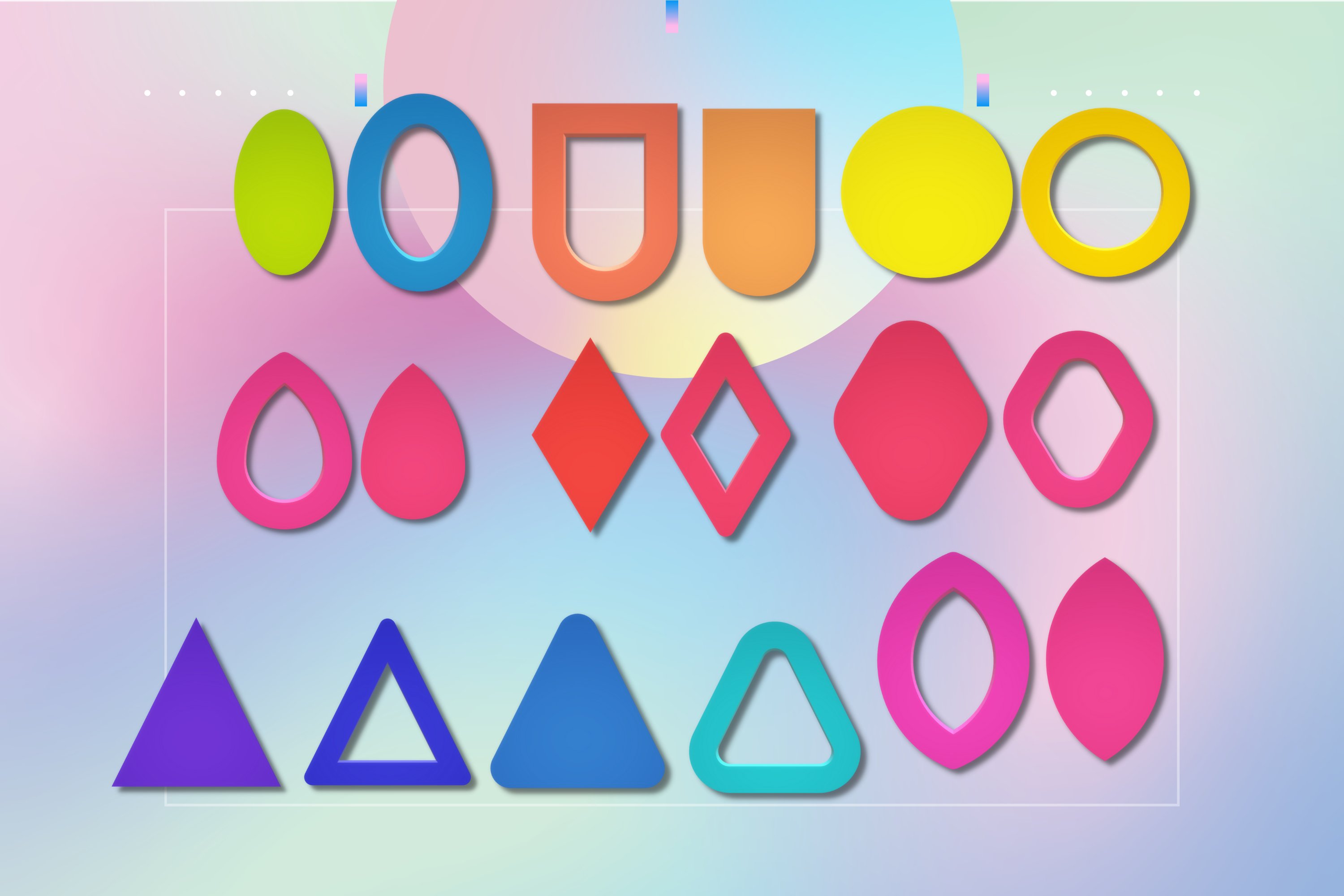 21 Designs Basic Shapes Stud Micro Clay Cutter - Cookie Cutt 3