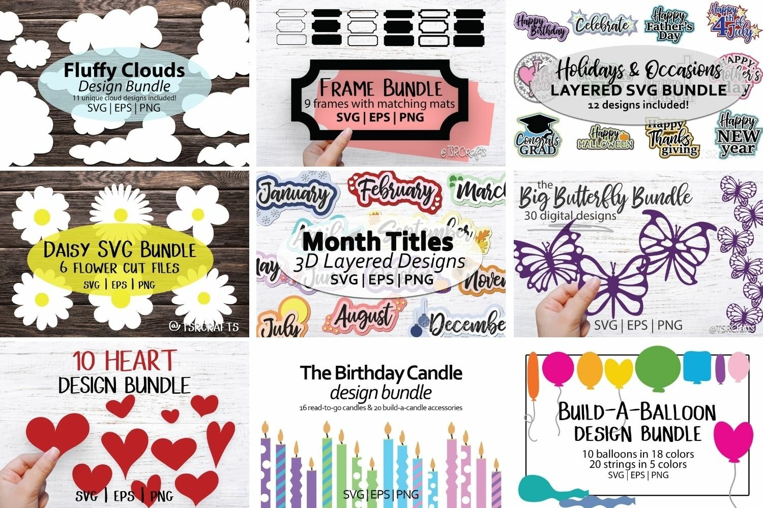 Scrapbook Embellishments - 9 in 1 paper cut mega bundle 2