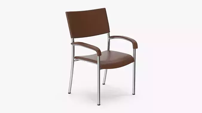 Modern Leather Office Chair 3D model