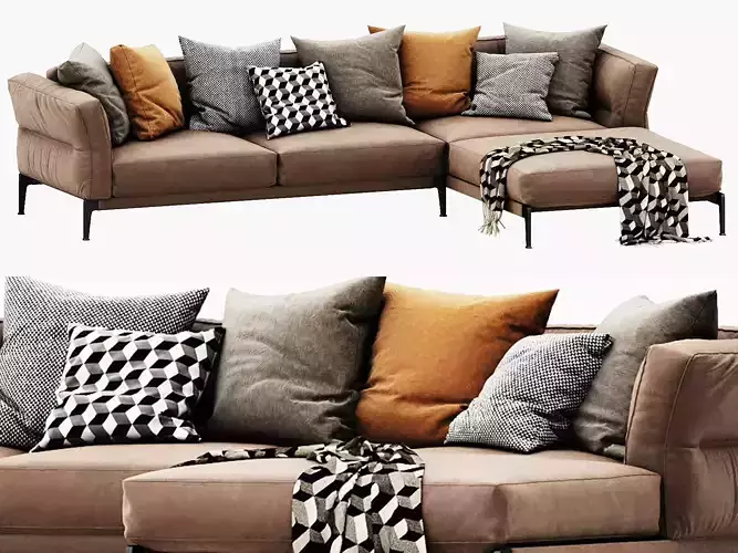Flexform adda chaise lounge 3D model