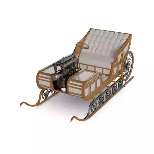 Snowmobile Rescue Sled 3D model
