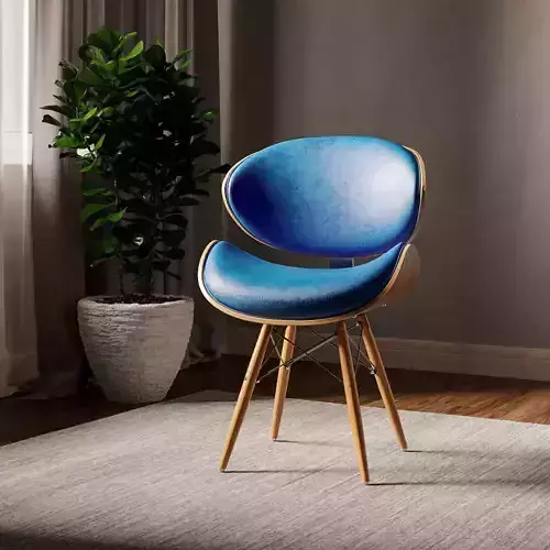 Corvus Madonna Mid-century Teal Accent Chair 3D model