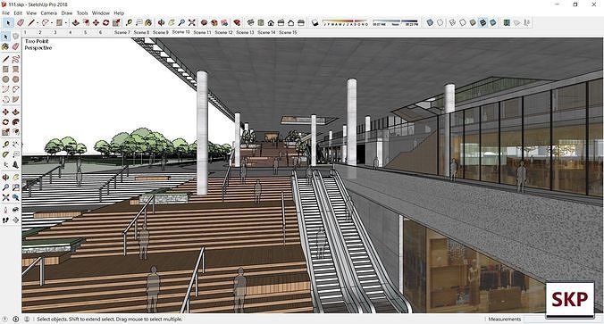 Sketchup Commercial Complex 111 3D model 2