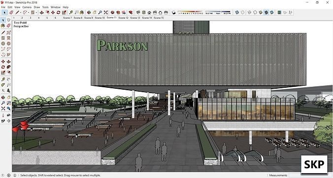 Sketchup Commercial Complex 111 3D model 3