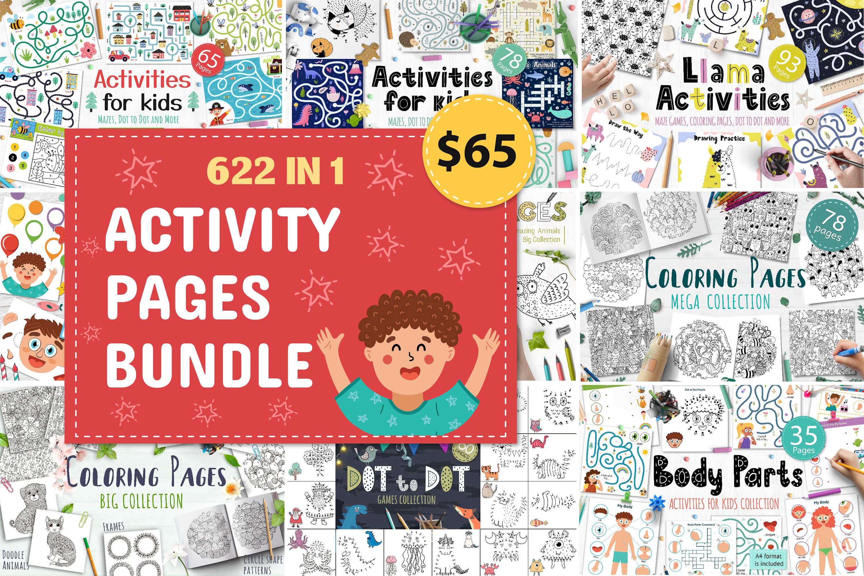 Activity Pages Bundle 622 in 1