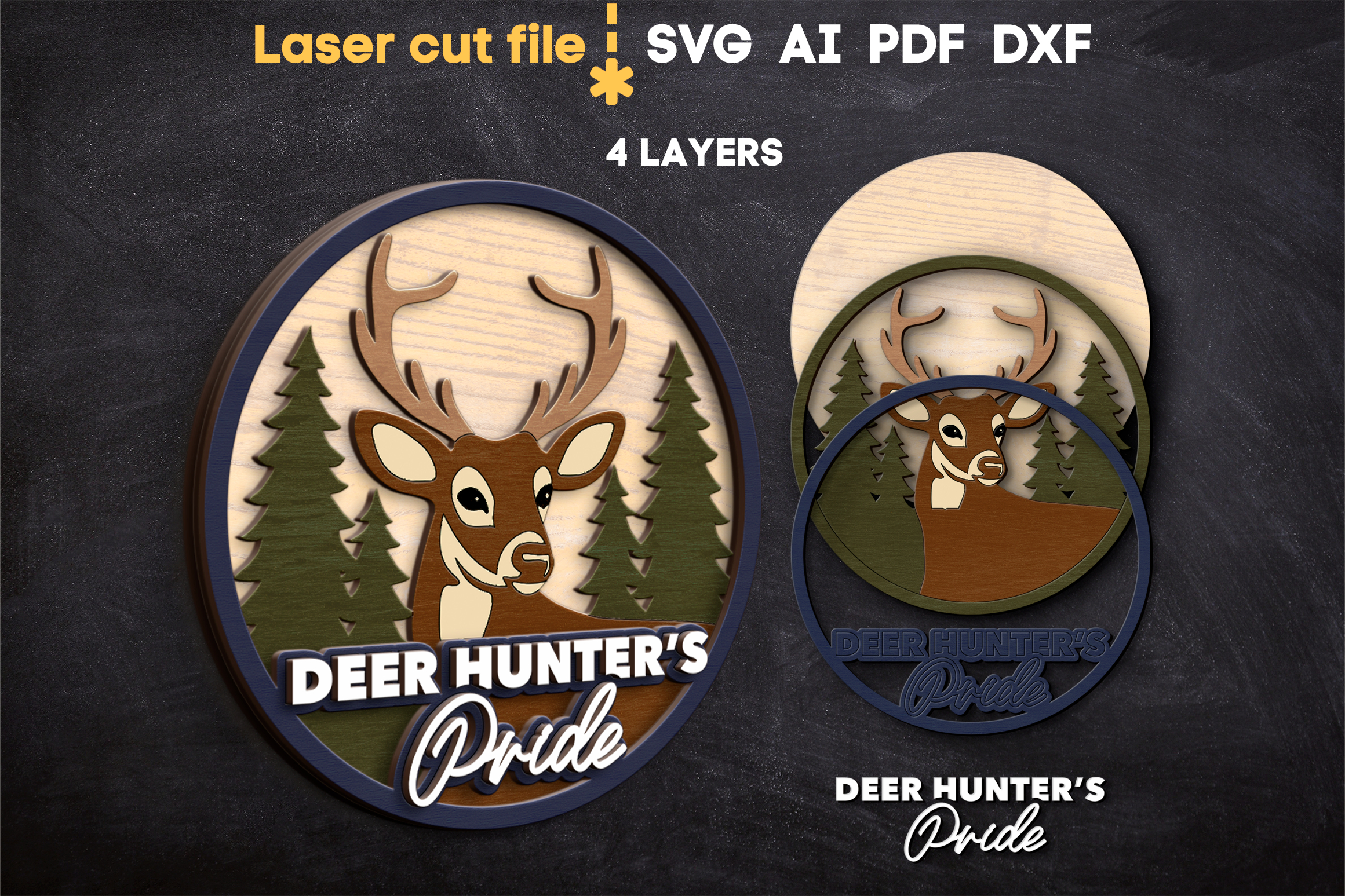 Hunting Bundle SVG laser cut files for Glowforge