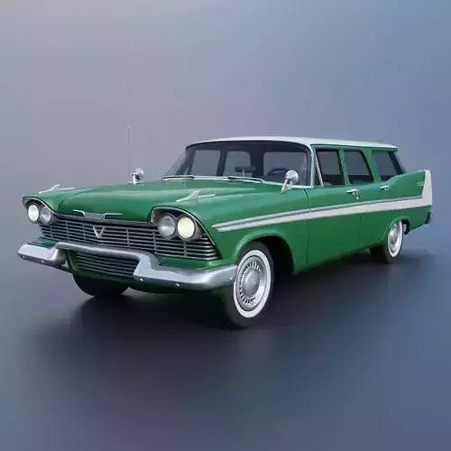 Plymouth Sport Suburban 1958 3D print model