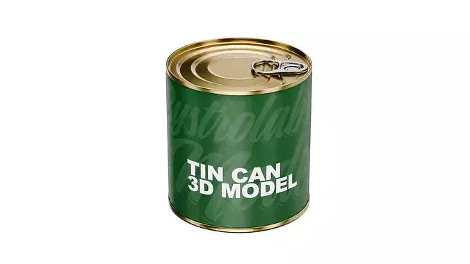 Tin Can Low-poly 3D model