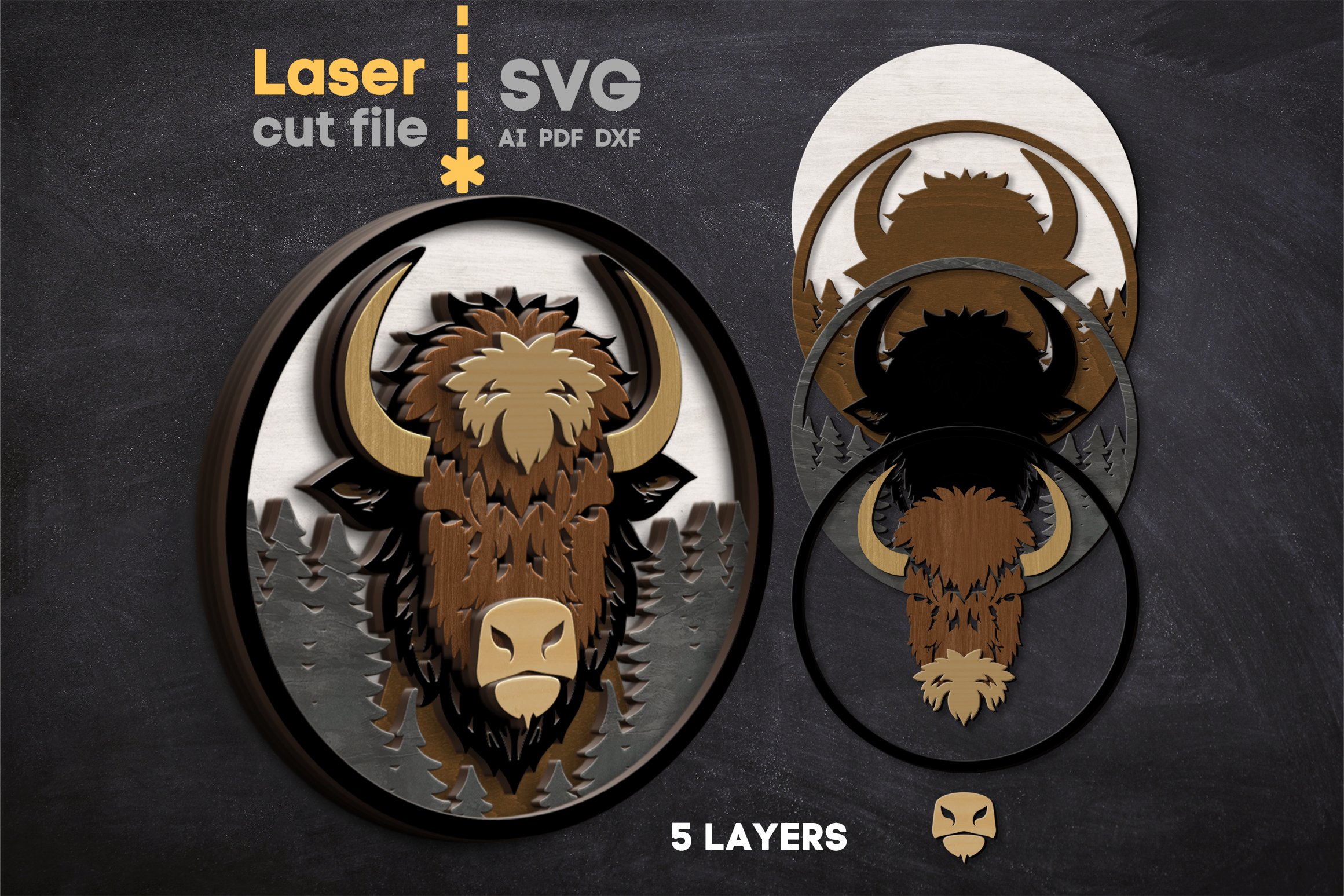 Forest Animals Bundle SVG laser cut file for Glowforge 3