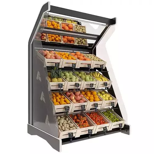 Shelves with products 3D model