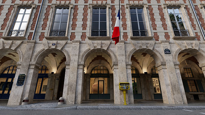 Paris Royal Place des Vosges Non Commercial License 3D model 3