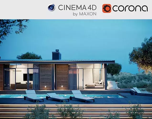 Corona - C4D Scene files - House Karoo Exterior 3D model