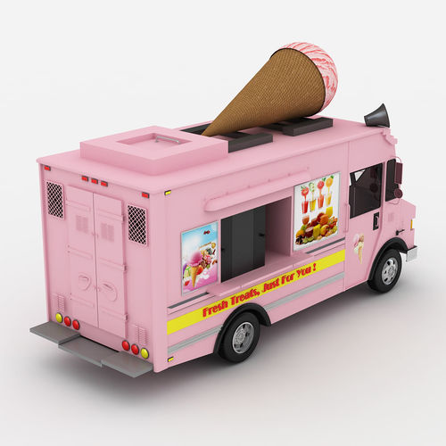 Ice Cream Truck 3 3D model 2