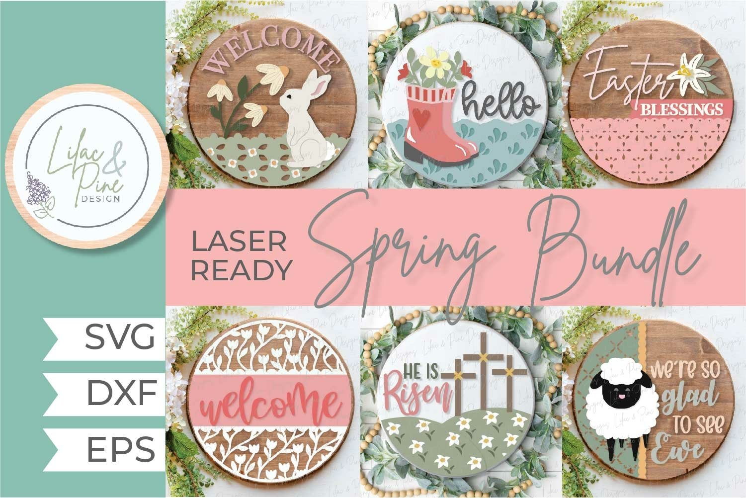 Spring SVG Bundle |spring welcome sign|Glowforge | laser SVG