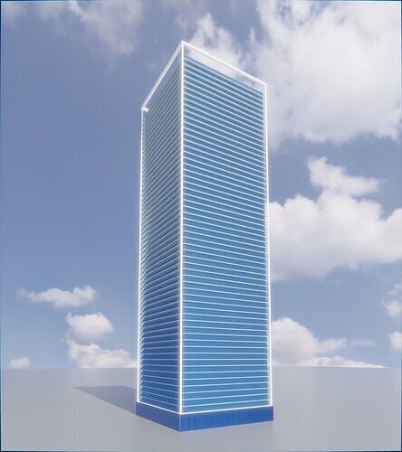 Parametric Building 1a6 3D model 3