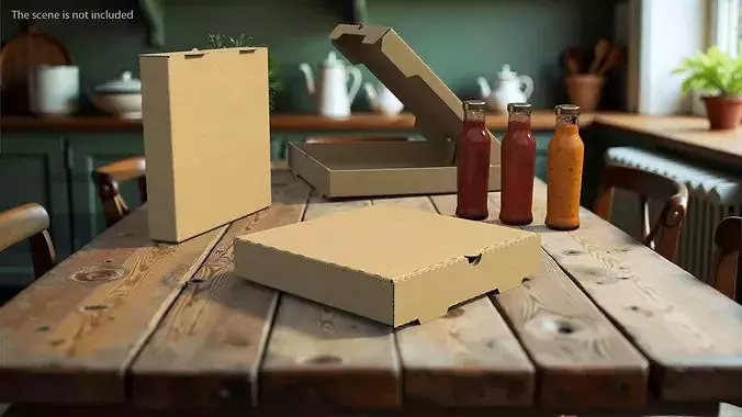 Pizza Box Large 3D model 3